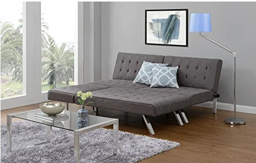 Modern sofa bed with storage convertible sofa bed  leather futon