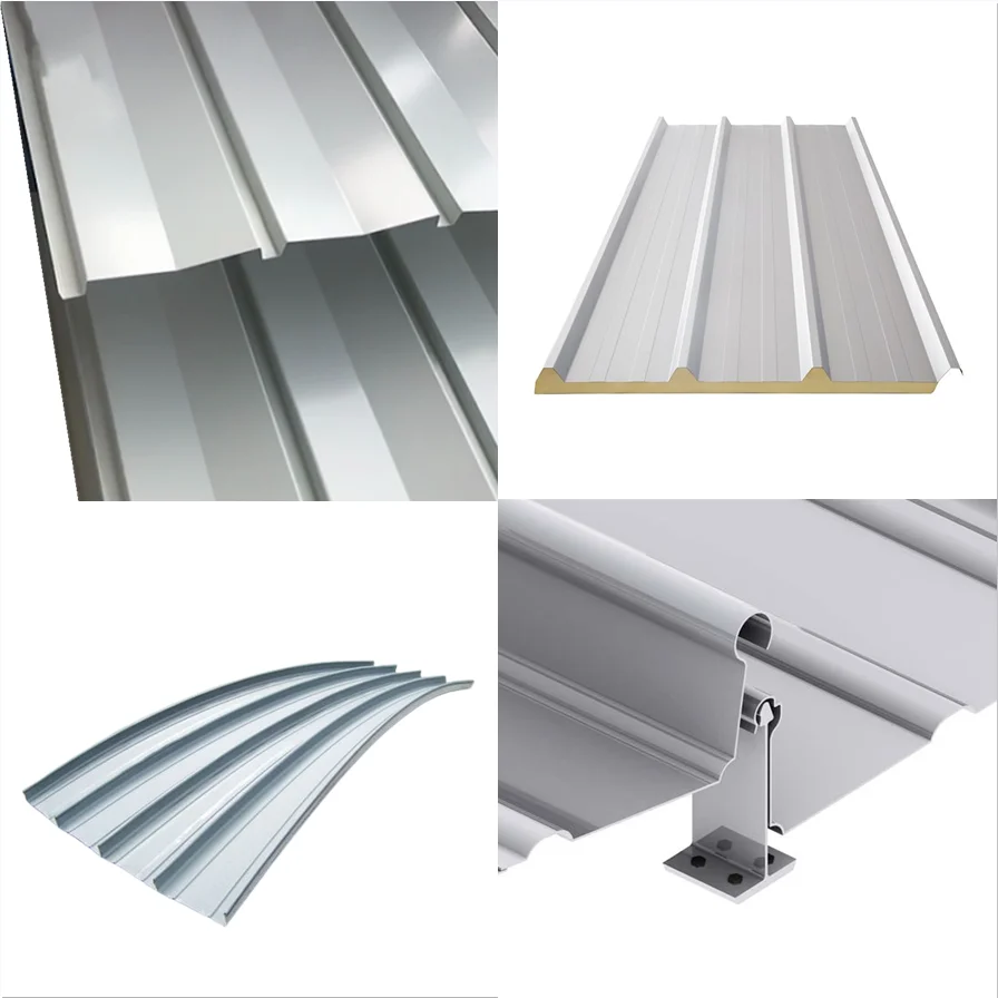 Metal Corrugated Roofing Sheets  PVDF/FEVE Coating Al-Mg-Mn Roof alloy Sandwich Panel Roof