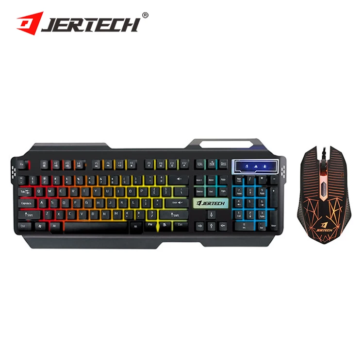 Jertech KM950 Mouse Keyboard Set Gamer LED Backlight Ergonomic Keyboard Kit PC Comput Gaming Keyboard Mouse Combos