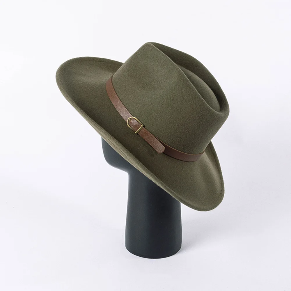 wholesale free patterns knitted newborn cowboy hat felt fedora for man or women indiana jones men wool fedora hat