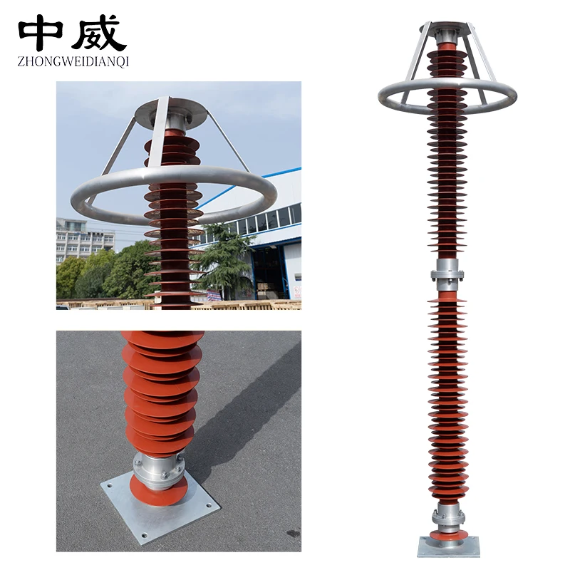 Zero Clearance Electric Equipment Zinc Oxide High Voltage surge arrester