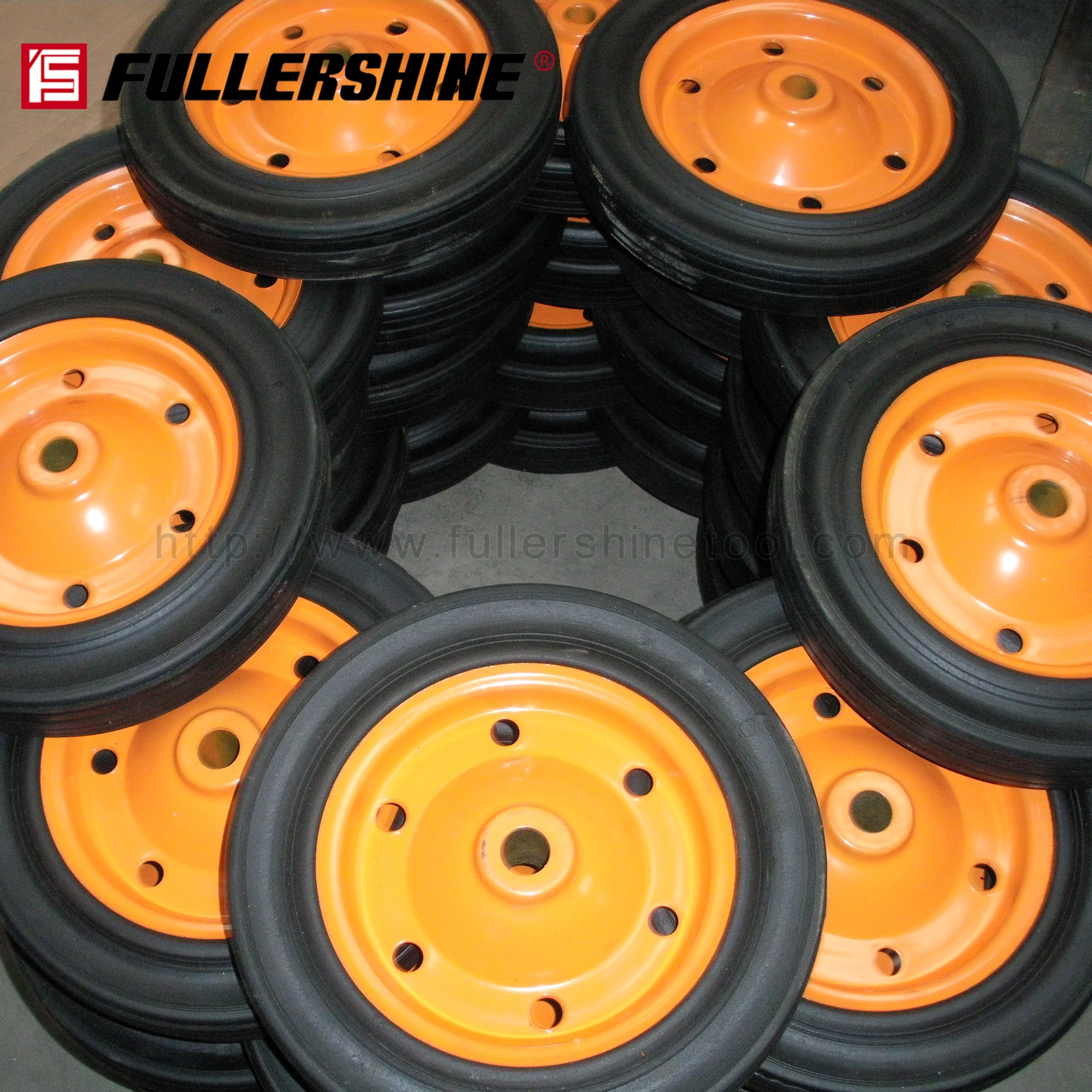 factory made  wheel barrow Solid Rubber Wheel 16 inch 4.00-8 to Czech Ecuador Poland