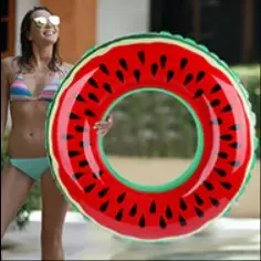 JIUURAN Swim Circle Laps Watermelon Pool Tube Piscinas Flotador Fruit Inflatable Baby Swimming Ring