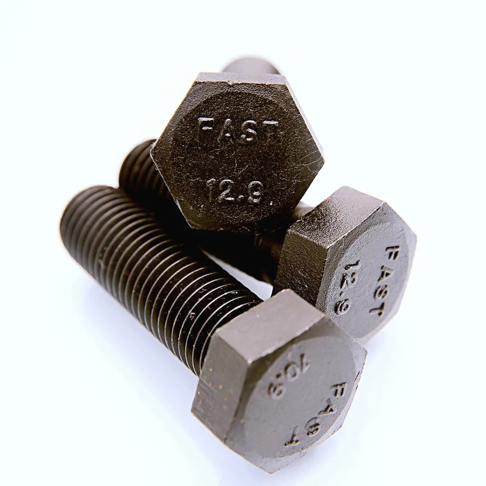 China Supplier Custom High Strength Hex Bolts DIN 933 Grade 8.8,10.9,12.9 M8/M10/M12/M16/M20/M24 Hex head Bolts