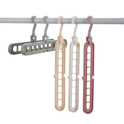 9 in 1 Plastic Closet Space Saving hanger Folding Home Storage Racks Travel Magic Creative Clothes Hanger