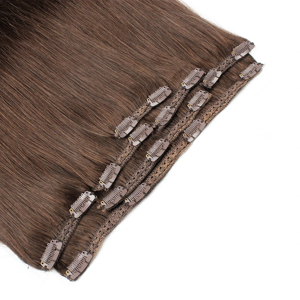 Long Lasting Virgin Brazilian Clip In Hair Extension 100% Remy Human Clip extension
