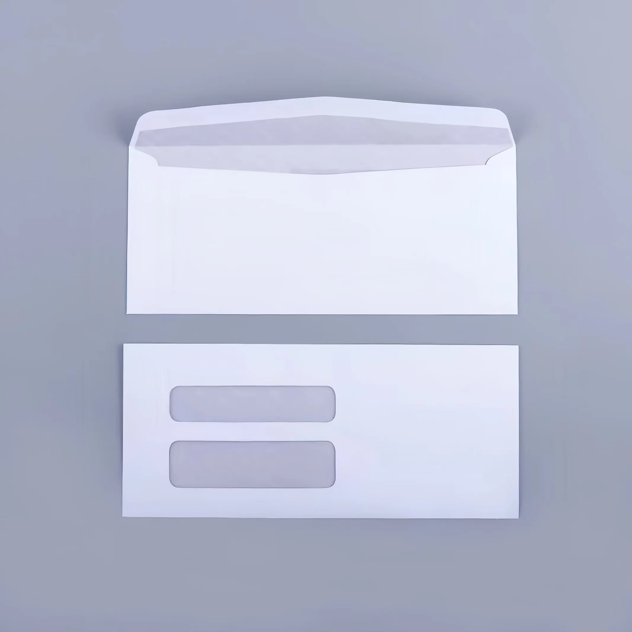 Hot sale custom logo white 220 X 110mm paper Dl Business envelope with double window