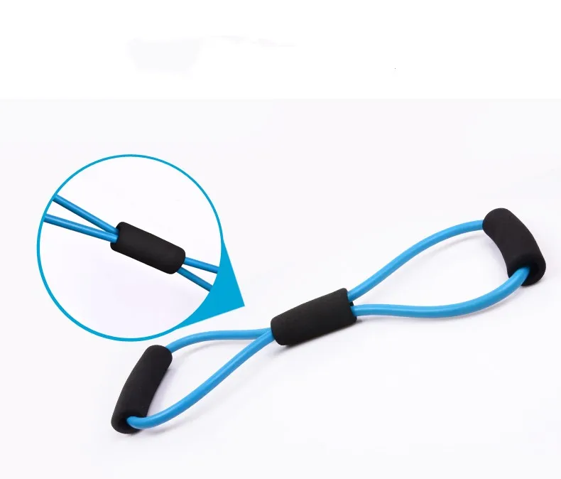 
Fitness Equipment Tube Workout Figure 8 Toner Resistance Exercise Tube Band 