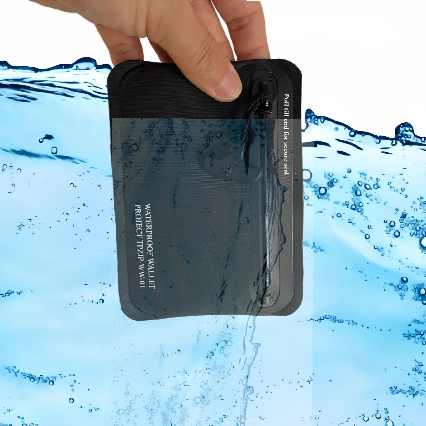 Waterproof Minimalist Wallet Card Holder for Swimming Small Outdoor Submersible Pouch for Car Key Fob