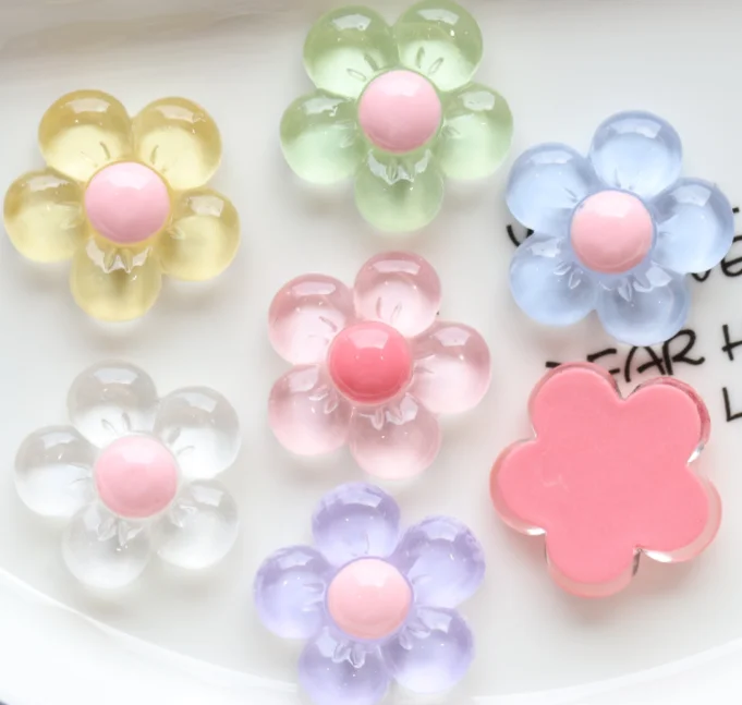 cartoon resin flatback resin flowers wholesale bulk charms for jewelry making bracelets diy hair bow decorations