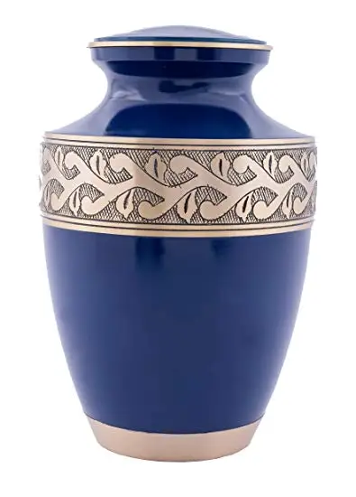 Funeral supplies urns for human ashes royal black engraved design keepsake urn for funeral services