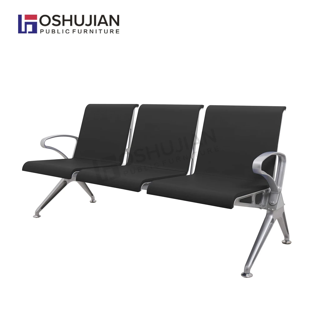 Factory price pu airport hospital lounge visitor reception beam seats link 3 4 5 seater bench gang waiting chair