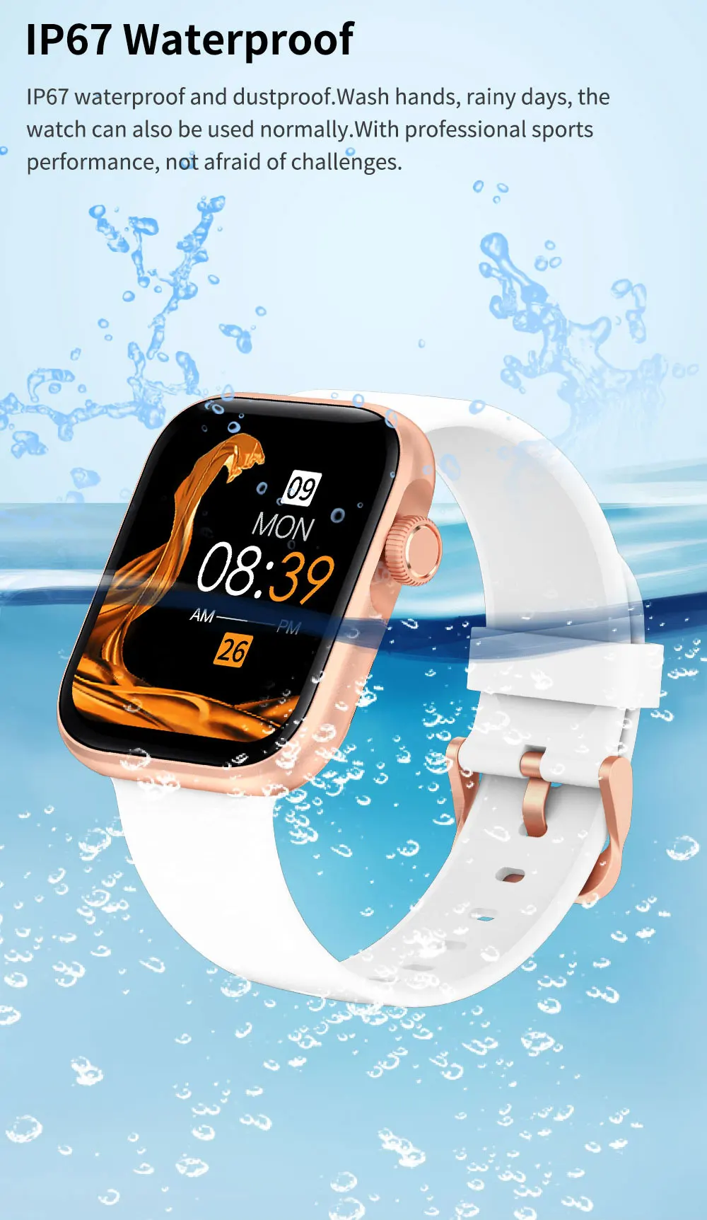 2022 Latest Wearable Square Classic BT Calling Waterproof Montre Inteligente Reloj Smart Watch For Men Women