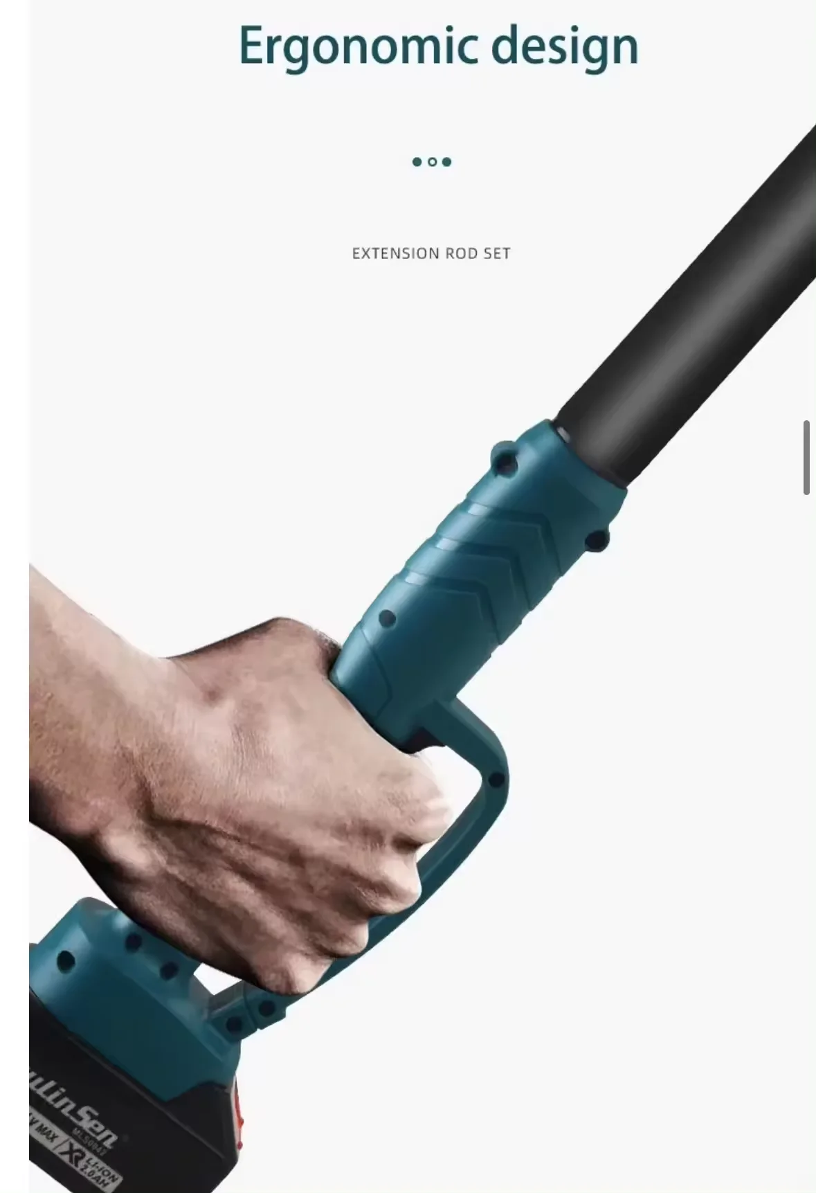 LARIX Lithium Electric Garden Pruning Cutter Scissor Cordless Tree Branch Pruner with Telescopic Pole