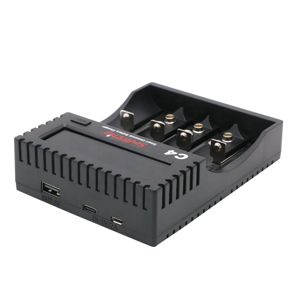 Sevenchip C4 18650 зарядное устройство с ЖК-дисплеем портативное смарт-зарядное для 17670 26650 20700 18350 AAA литий-ионная тестовая Емкость