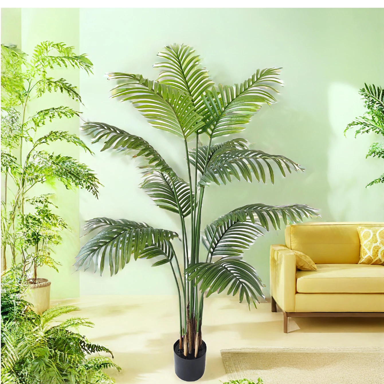 Wholesale Real Touch Plastic Artificial Potted Leaf Bonsai Plants Gladiolus Greenery Decoration Living Room In Pot for Home