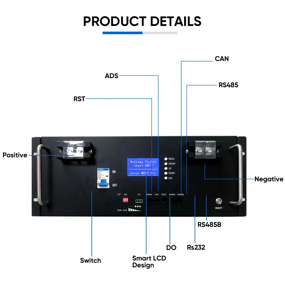 5kwh 10kwh Pack Lithium Ion Battery LiFePO4 Solar Inverter Home Energy Storage