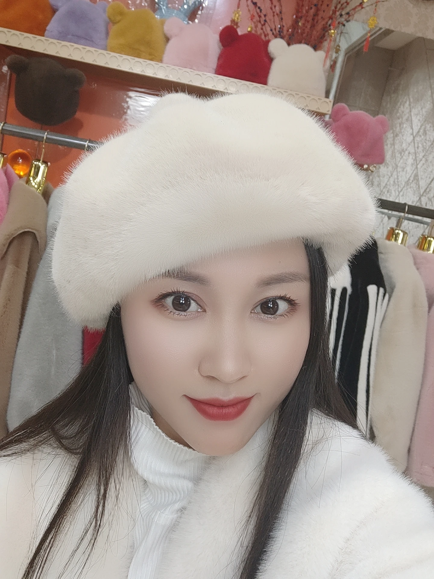 Wholesale Korean Version Female Beret Cap New Imitation Mink Hair Warm Literary Retro Artist Hat Ermine Velvet Fashion Winter