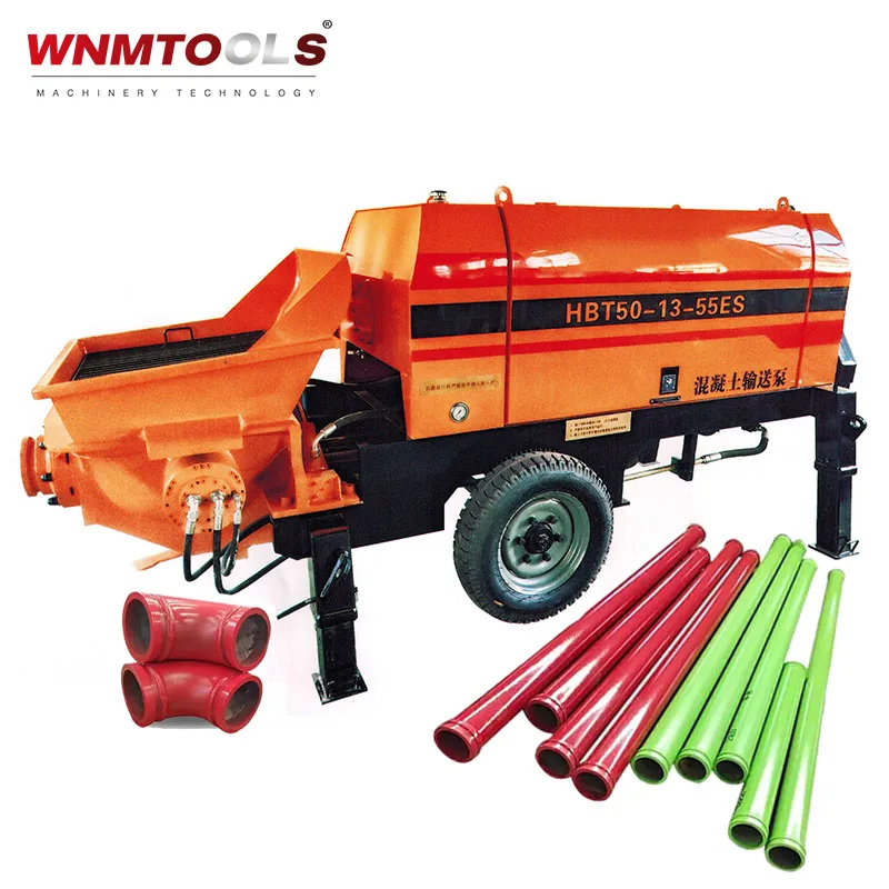 Ready Mix Concrete Pump Diesel Portable Trailer Concrete Mixer With Pump For House Building