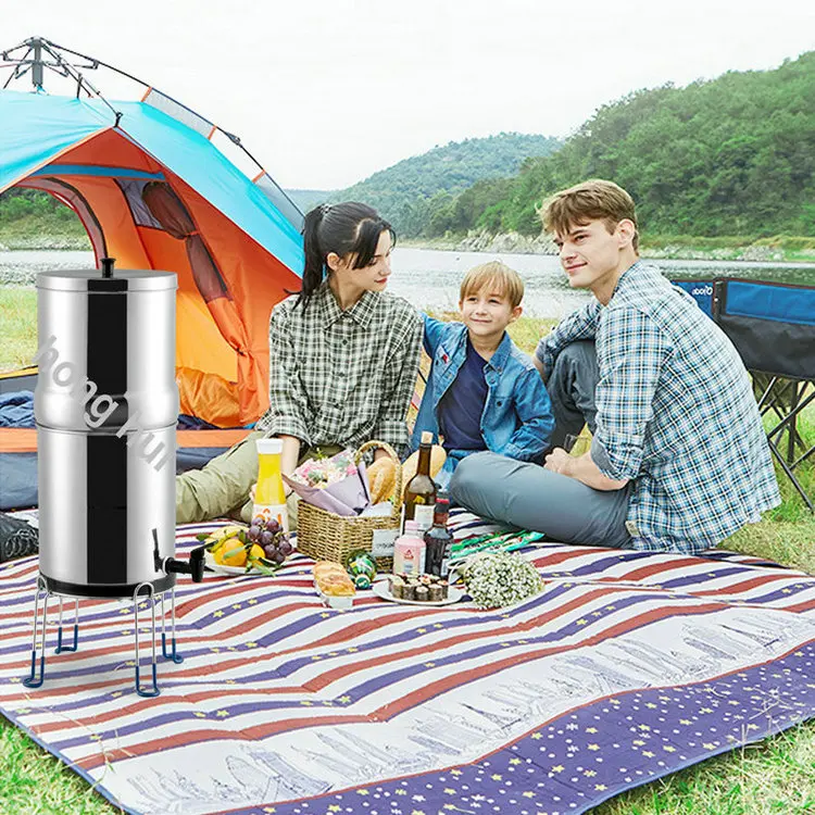 outdoor stainless steel gravity fed water filter