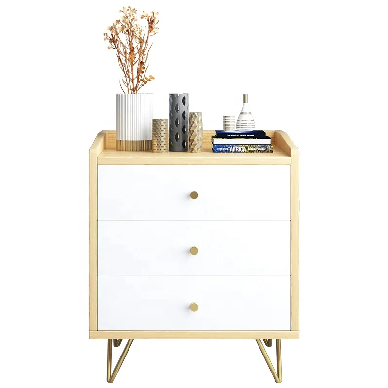Modern Style  Bedside Table Storage cabinet Nightstand Bedroom Night Table