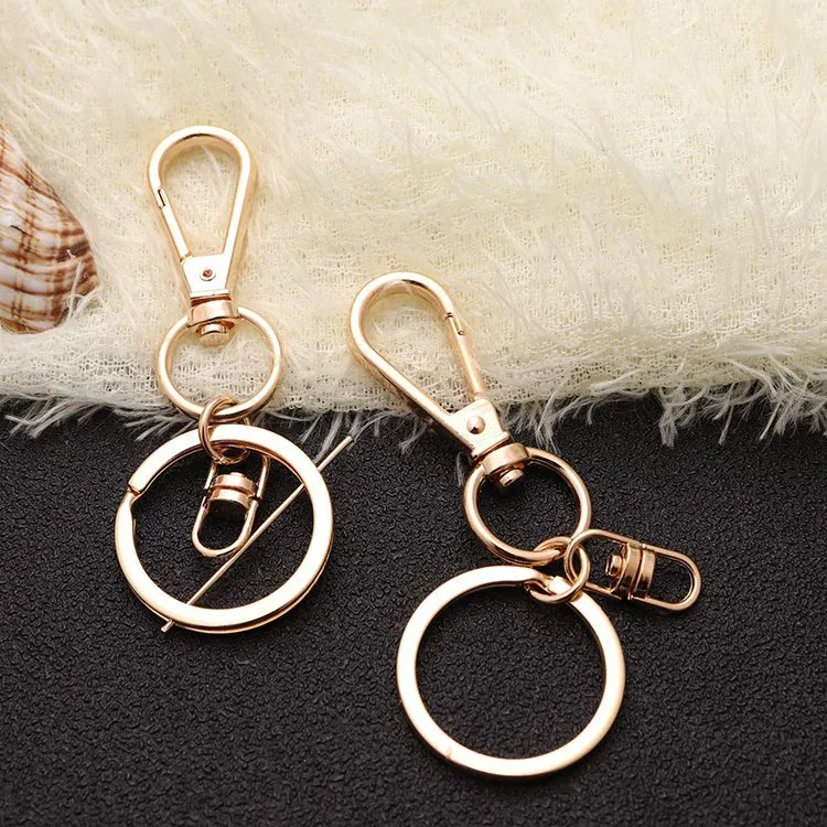 Wholesale Metal Lanyard Swivel Snap Hooks Key Rings Hook Lobster Clasps Key Alloy Ring Key Chain Metal Bag Hook Dog Buckle