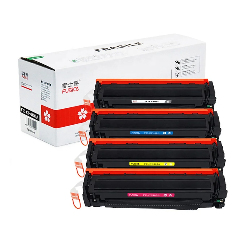 FUSICA оптовая продажа совместимый CF400A CRG054 201A CF500A CRG045 202A цветной картридж для лазерного принтера hp