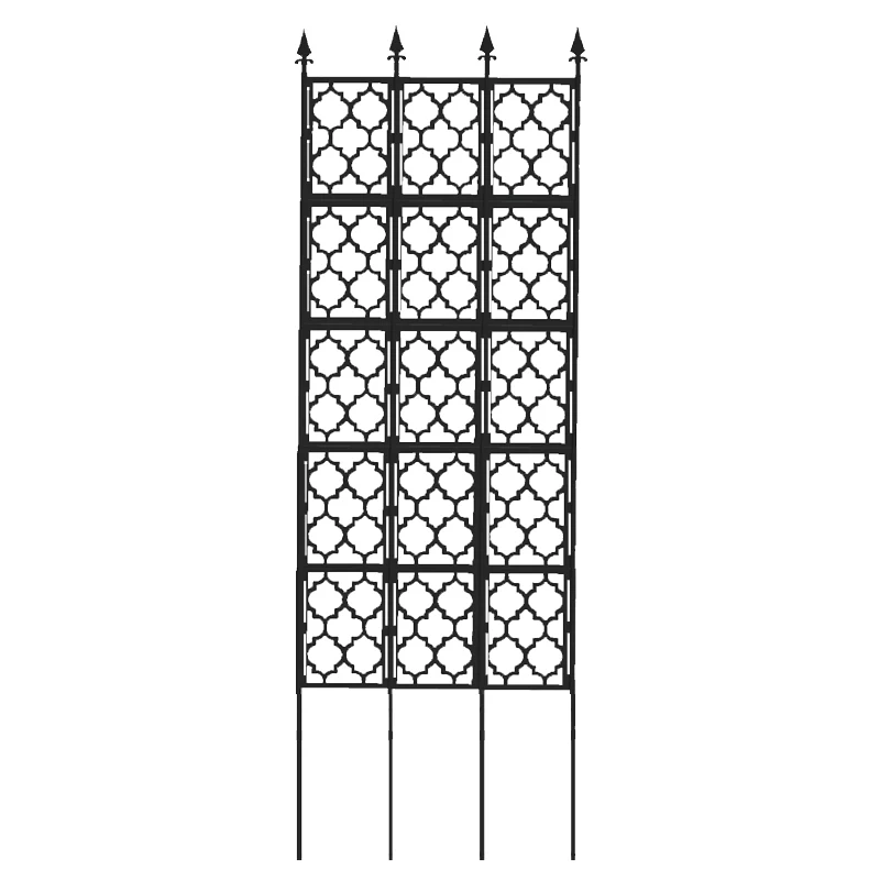 Decorative Foldable Metal Plastic Coated Trellis Garden Fencing Trellis Rose Support Climbing Plant Plastic Garden Trellis