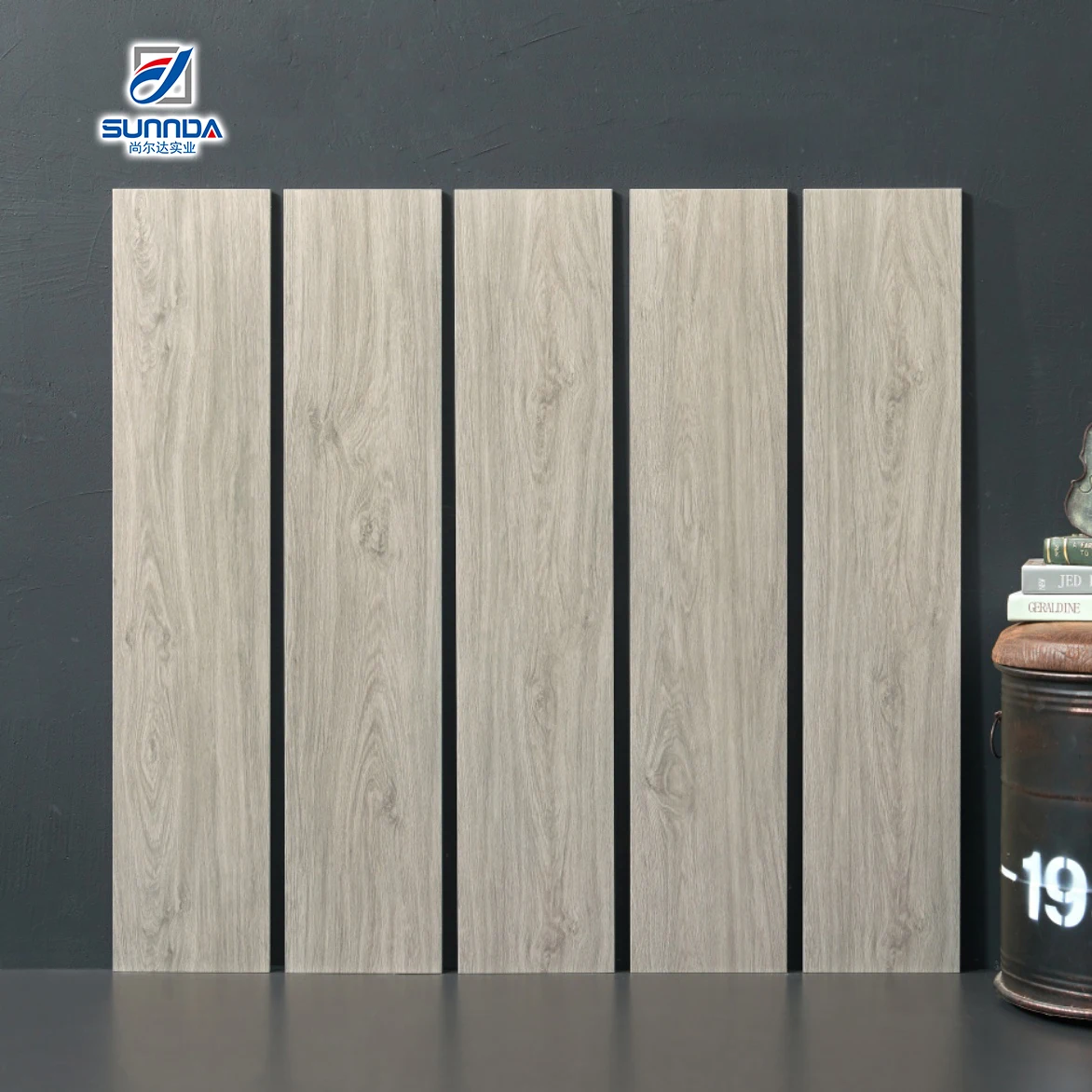 Living Room Non-slip Ceramic Wood Tiles Building materials 200x1000mm Matt Floor Wooden Porcelain Tile