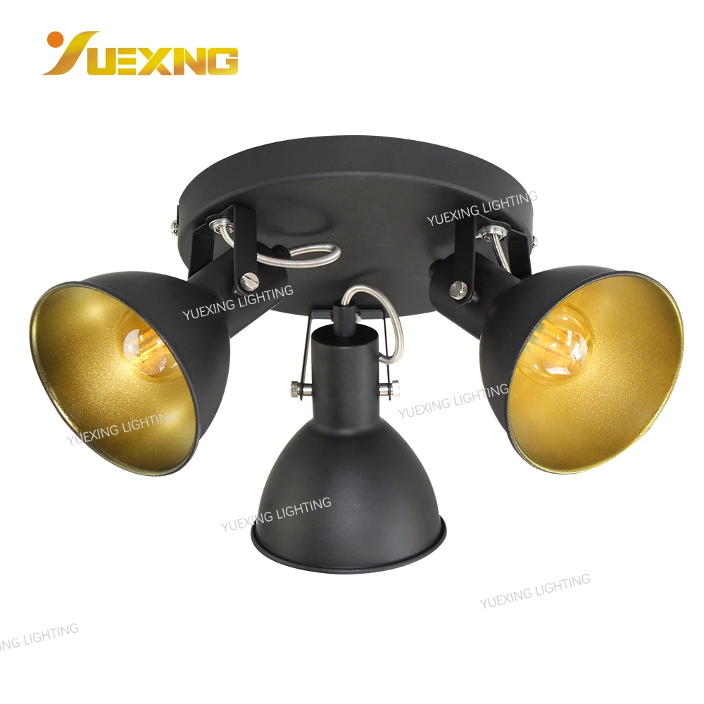 Max 50W Halogen Lamp Bulb Spot Lamp Surface Mounted Track Black Metal Spot Light