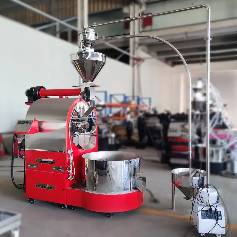 DONGYI Automatic 20kg 30kg coffee bean roasting machine auto 20 kg 30 kg gas hot air coffee beans rotary drum roaster price for