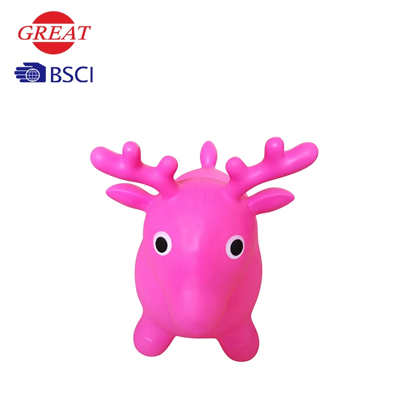 HOT selling wholesale quality kids hopper animal deer jumping toys PVC ecofriendly ball with  fitness equipments