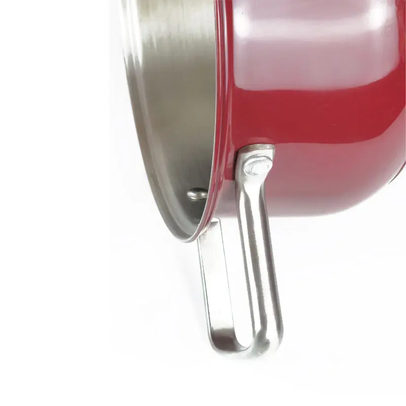 Round Bottom Double Boilers Stainless Steel Cooking Soup Stock Pots With Glass Lid