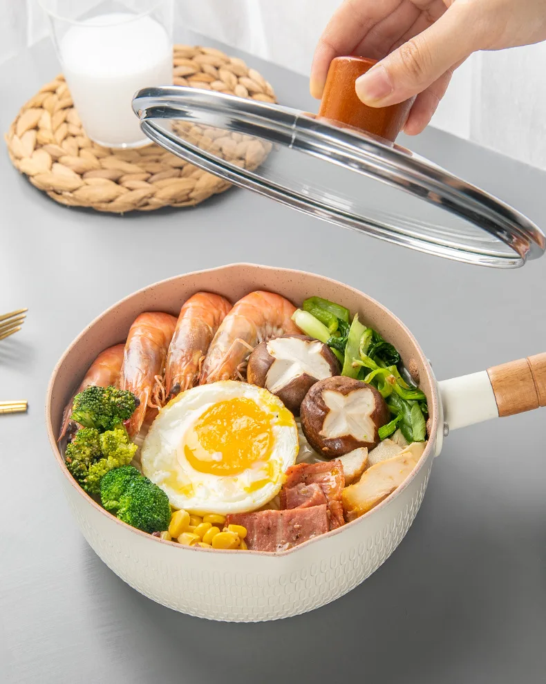 Распродажа молочная сковорода с антипригарным покрытием для детского приготовления бытовая многофункциональная кастрюля лапши быстрого