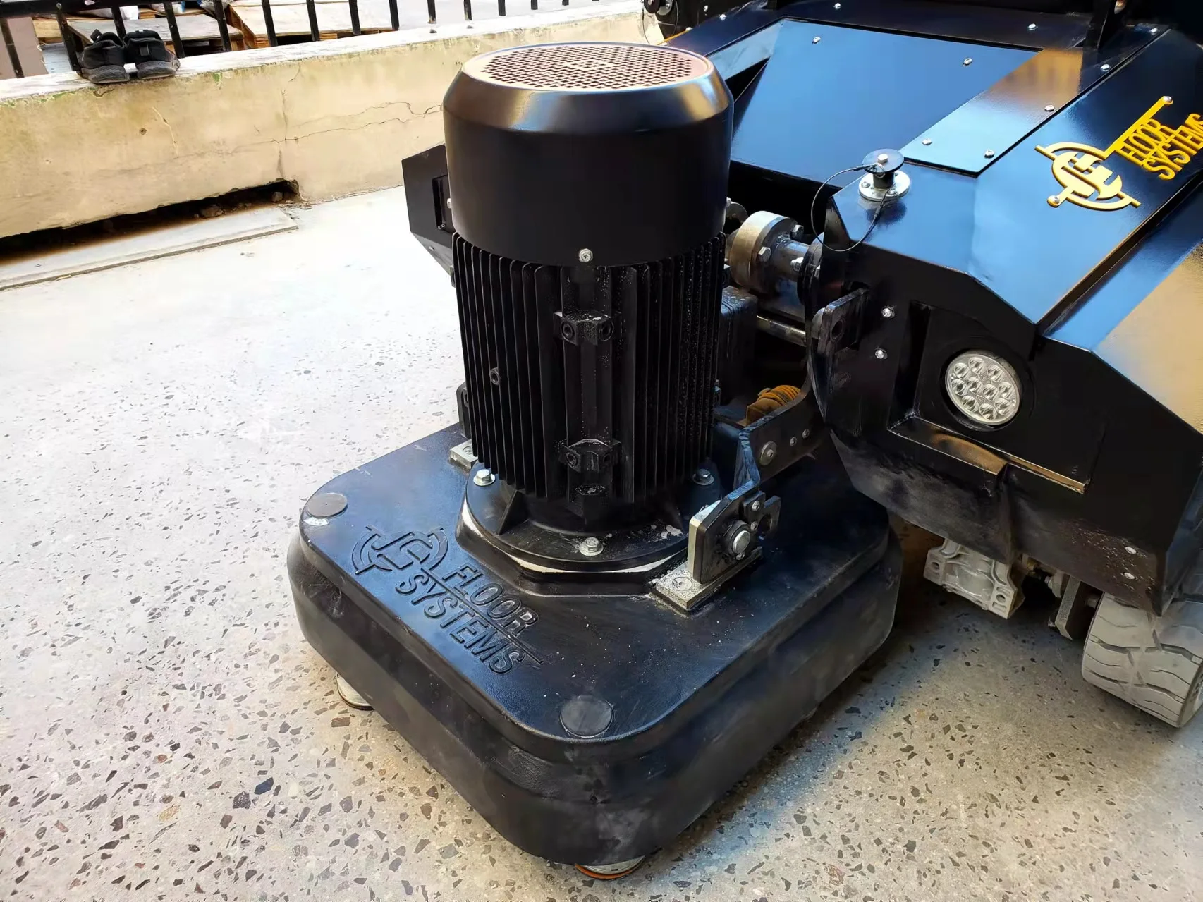 Land Armor remote control big driving concrete grinder floor polishing machine JS Floor Systems