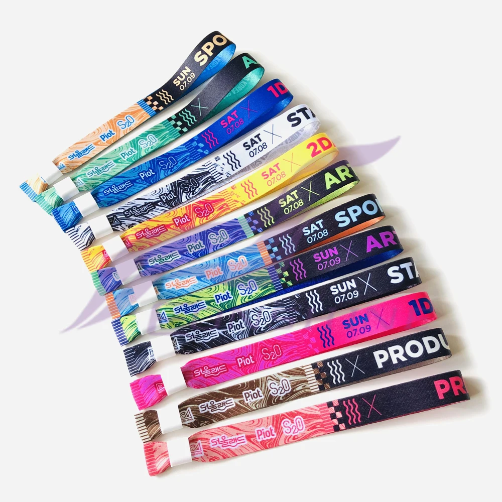 Customised World DJ Fabric Wristband Wrist Strap Eonshine High Quality Festival Wrist Band