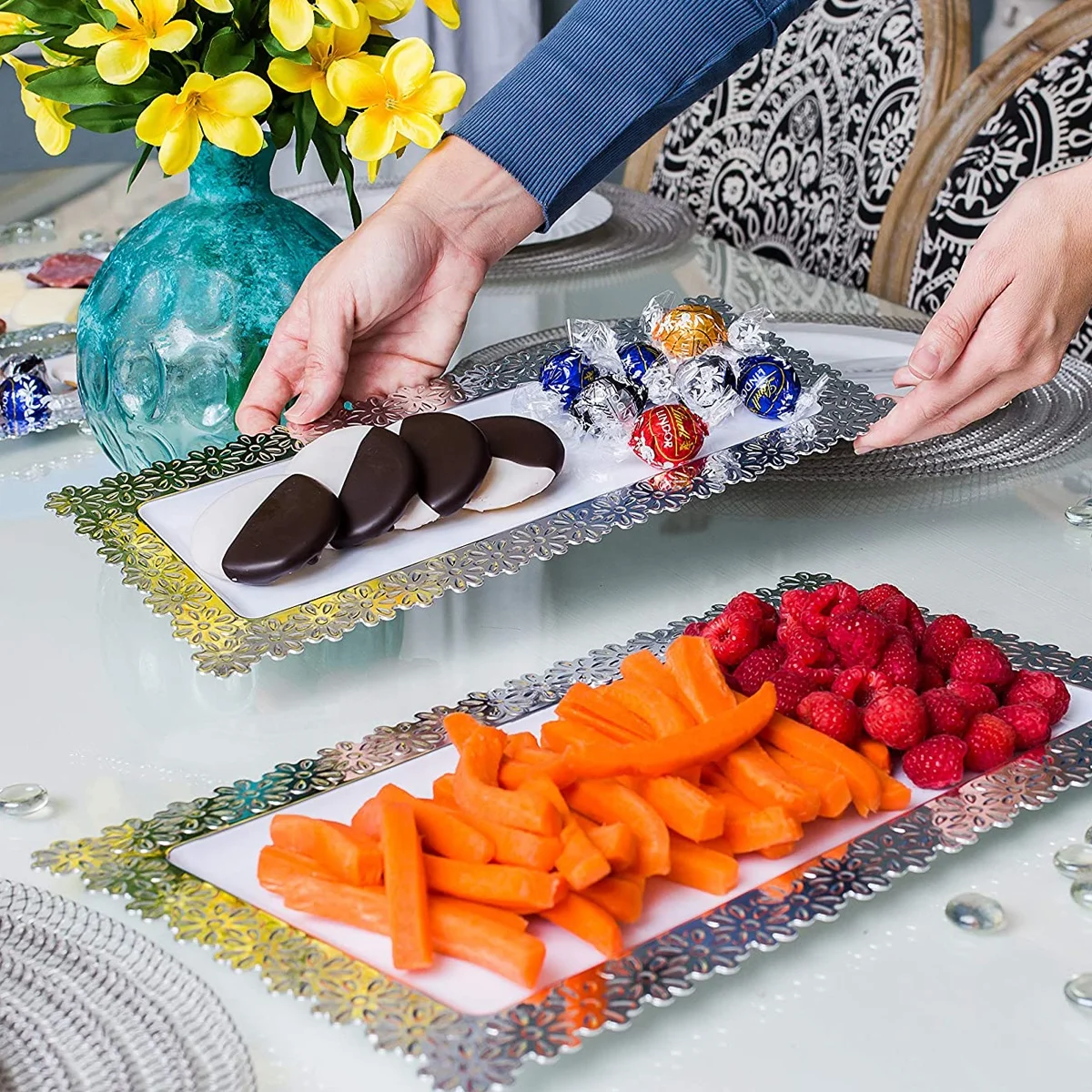 Hot sale wholesale cheap transparent disposable long plastic tray