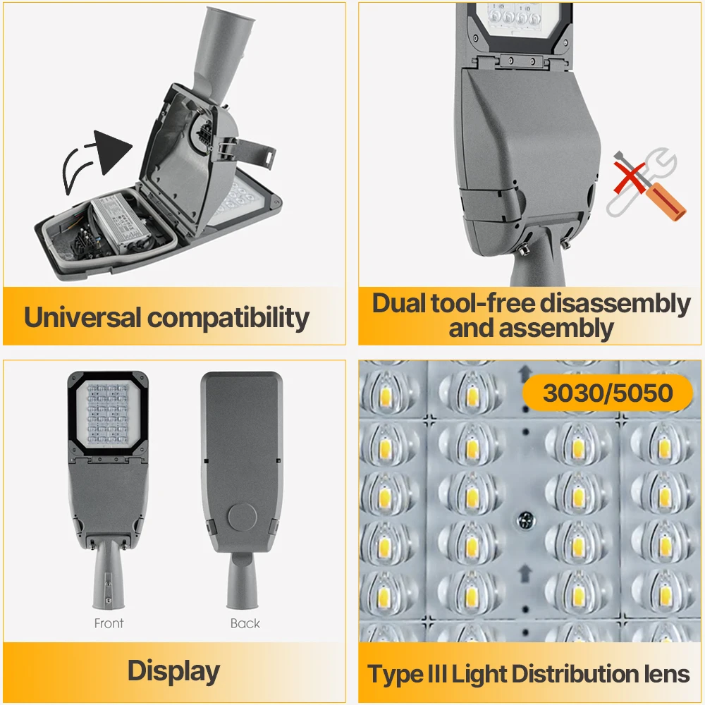 Photocell Surge Protection Dali Dimming 100W led lamp for street lighting