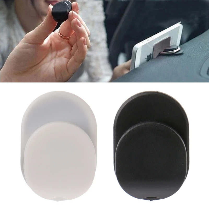 
Car Mount Sticky Holder Hook For 360 degree Rotation Finger Ring Mobile Phone Stand 