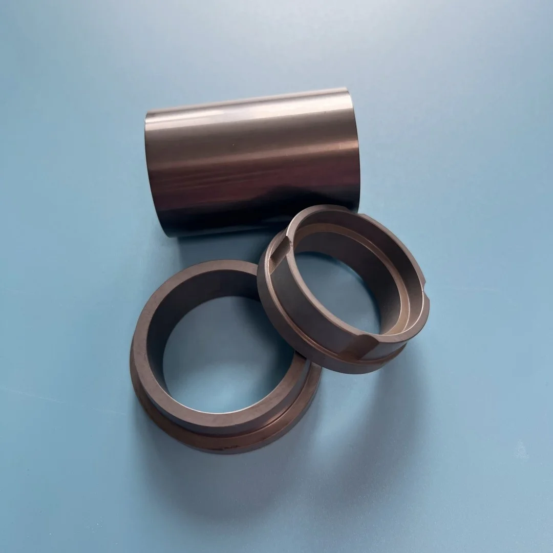 Wear-resistant SSIC Silicon Carbide Ceramic Tube Sic Ceramic Seal Ring Shaft Sleeve