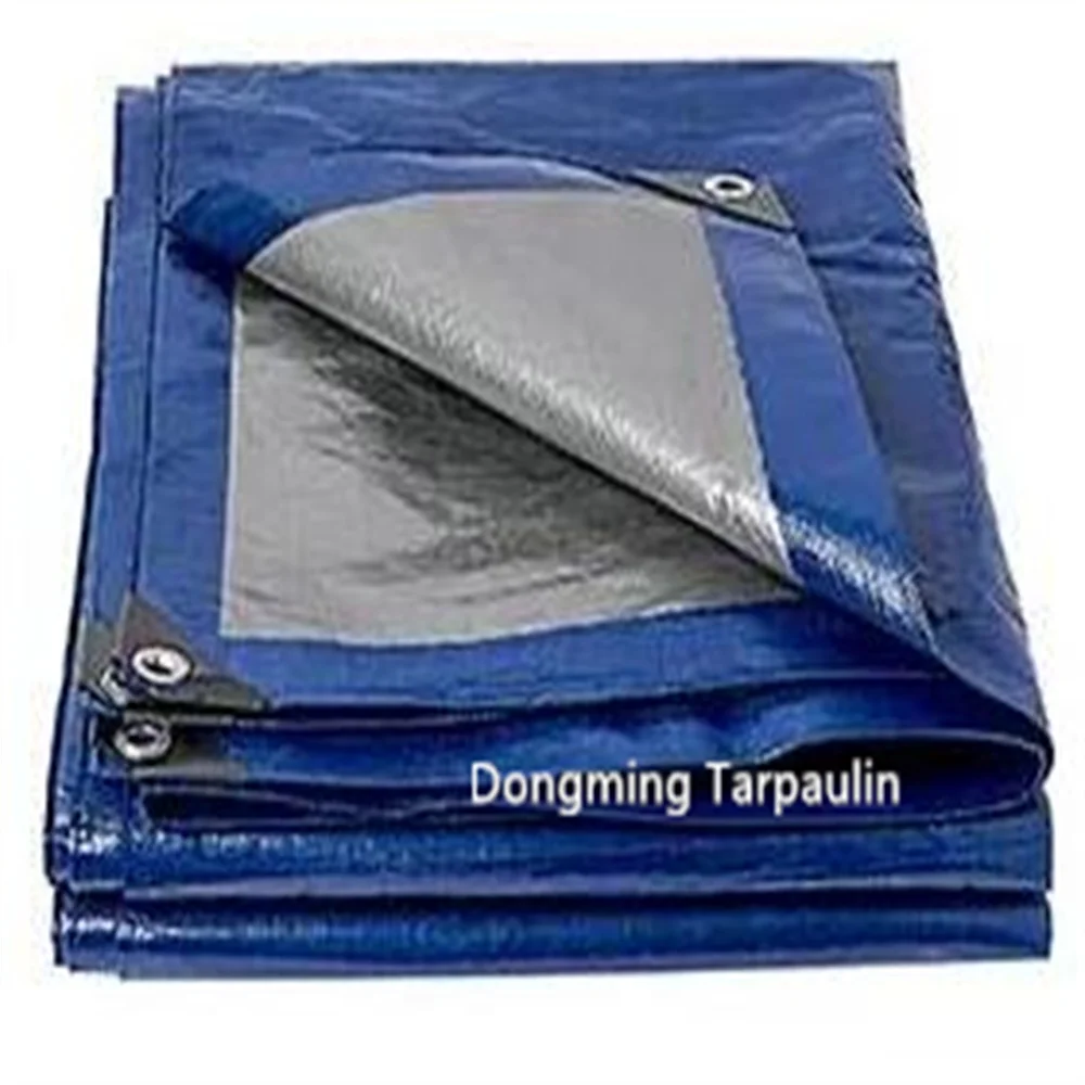 160gsm Blue Tarp Waterproof PE tarpaulin 12x14 Feet Medium Heavy Duty All Purpose Poly Tarps Cover tarpaulins