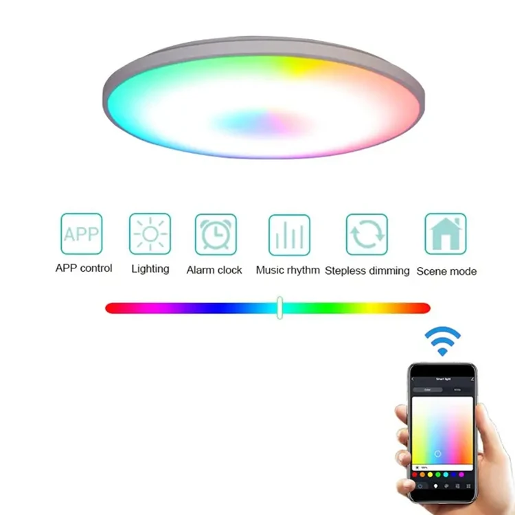 Slim Modern Nordic Flush Mount Tuya Smart LED Ceiling Light 2.4G wifi Smart RGB Zigbee Ceiling Light