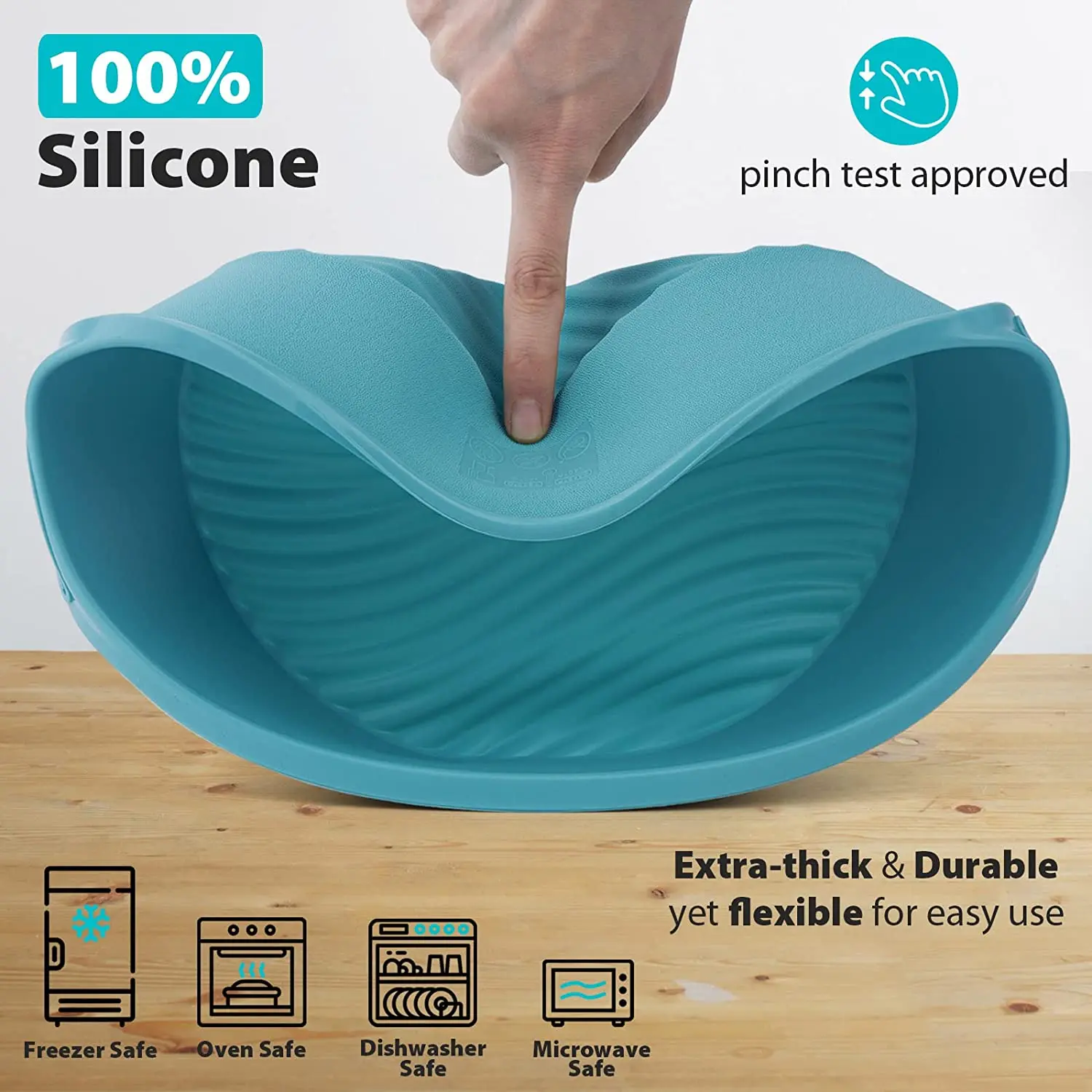 160g Round Silicone 9-inch Cake Mold Pies Making Pans Diy Baking And Pastry Tools