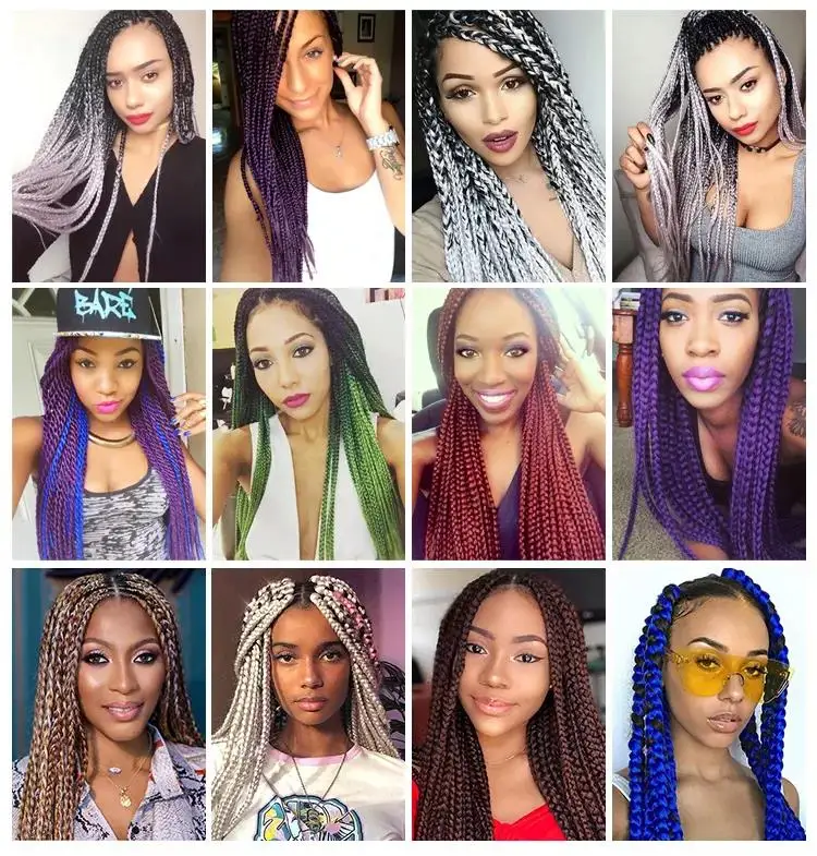 Free Sample Hair Extension Wholesale for African Braids Ombre Expression Jumbo Hair Braid Synthetic Braiding Hair