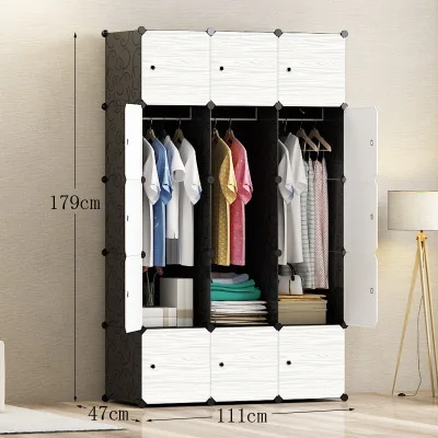 Plastic Diy Easy Assembled Portable Wardrobe