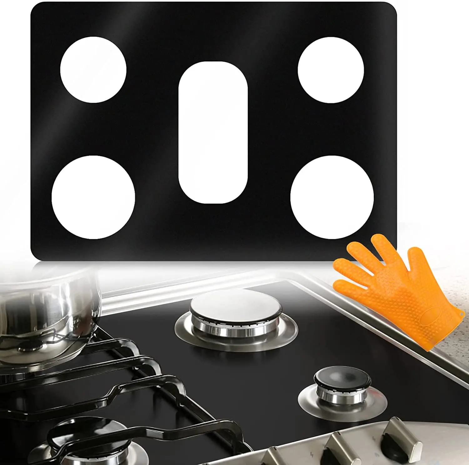 Крышки для газовой горелки Samsung многоразовые антипригарные Чехлы плиты верхняя крышка