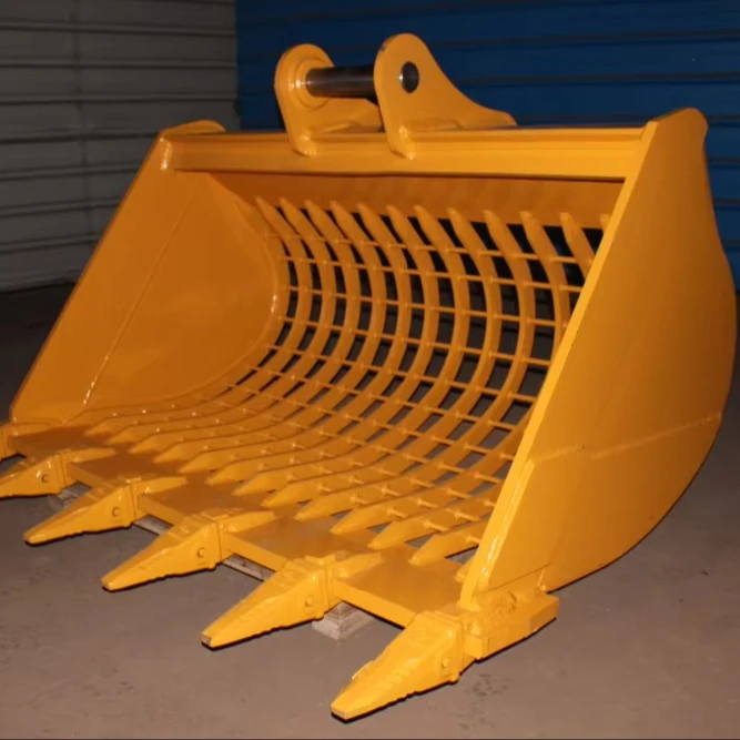 RSBM Factory price earthmoving machinery excavator skeleton bucket sorting sieve bucket with teeth