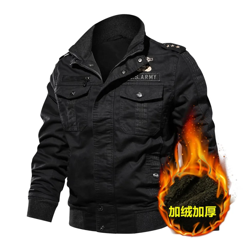 Jacket Men Camouflage Fleece Jackets Coat  Casual Fashon Bomber Jackets Plus Size M-6XL For Male