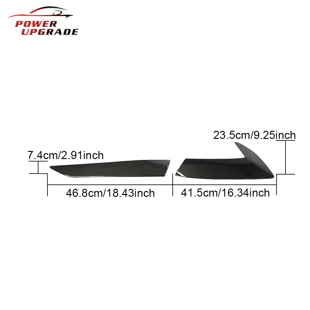 Power upgrade Style C8 Carbon fiber Side Door Fender Vent Trim Door Canards For Chevrolet Corvette C8