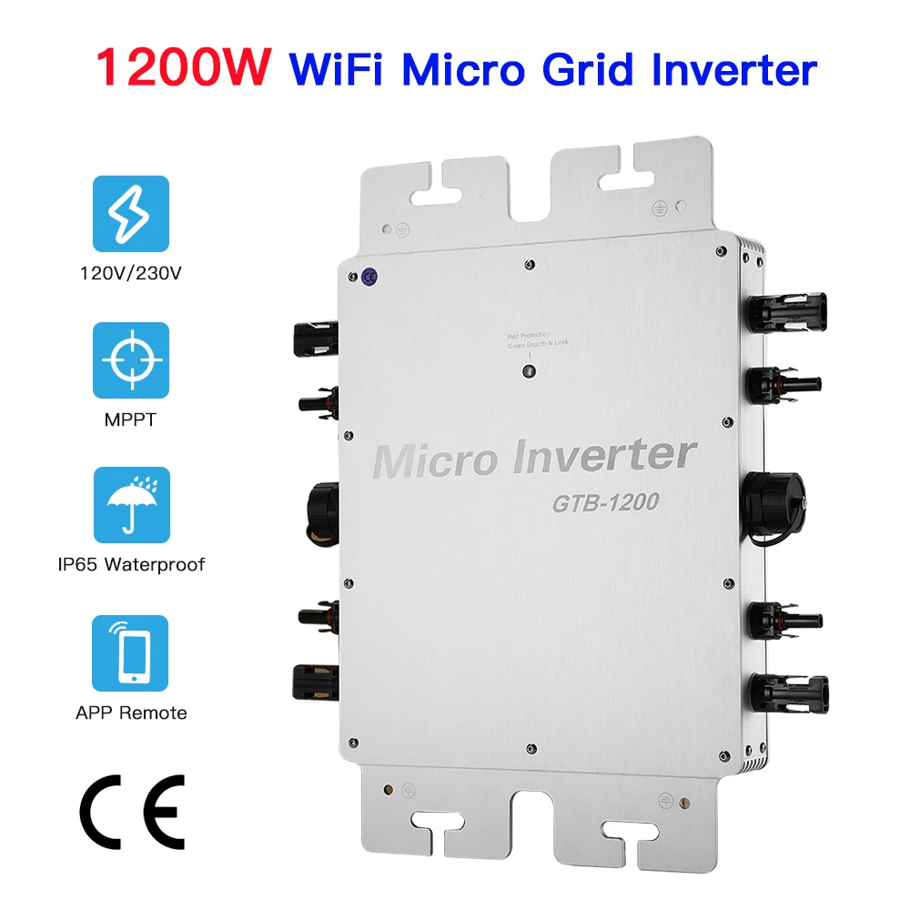 1200W Waterproof Solar Inverter 12 Years Manufacturer IP67 Micro Power
